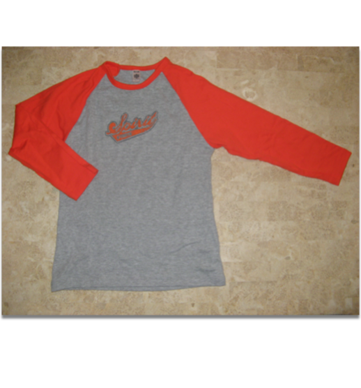 Girl's 3/4 Sleeve Grey/Orange