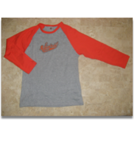 Girl's 3/4 Sleeve Grey/Orange